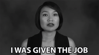 Woman Says I Was Given Job In Black And White GIF