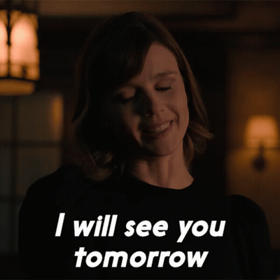 Woman Says I Will See You Tomorrow GIF