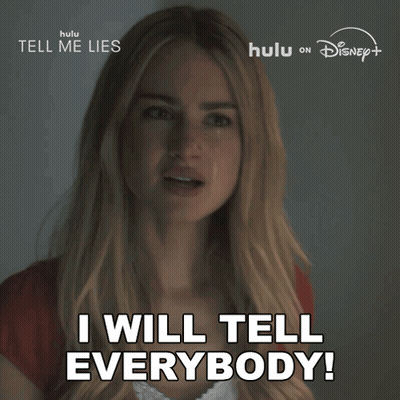 Woman Says I Will Tell Everybody GIF