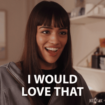 Woman Says I Would Love That In Front Of Netflix Logo GIF