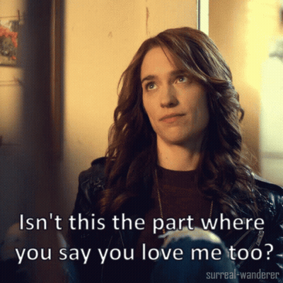 Woman Says Isn't This The Part Where You Say You Love Me Too GIF