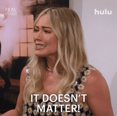 Woman Says It Doesn't Matter Hulu Ad GIF