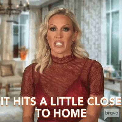 Woman Says It Hits Close To Home On Bravo GIF