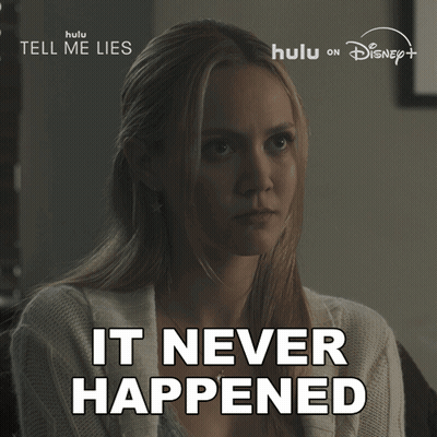 Woman Says It Never Happened In Hulu Ad GIF