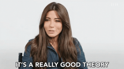 Woman Says It's A Really Good Theory GIF