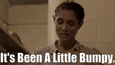 Woman Says It's Been A Little Bumpy GIF