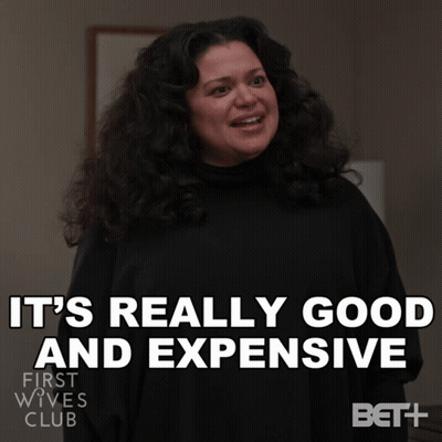 Woman Says It's Expensive In Front Of Pictures GIF
