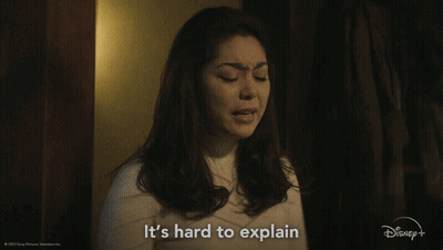 Woman Says It's Hard To Explain In Disney+ Ad GIF