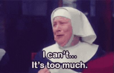 Woman Says It's Just Too Much For Me With Necklace GIF