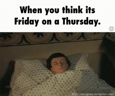 Woman Says It's Only Thursday On Screen GIF