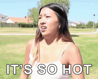 Woman Says It's So Hot GIF