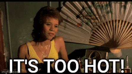 Woman Says It's Too Hot GIF