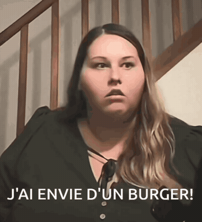 Woman Says J'ai Envie D'un Burger GIF
