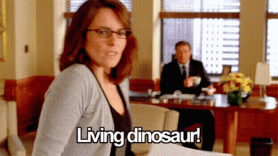 Woman Says Living Dinosaur To Man GIF