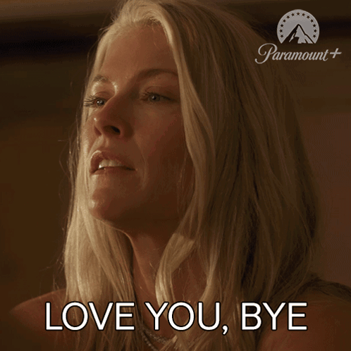 Woman Says Love You Bye Paramount Ad GIF
