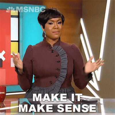 Woman Says Make It Make Sense On Stage GIF