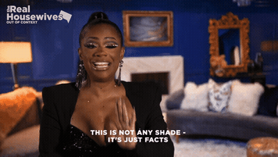 Woman Says Not Shade Just Facts Blue Wall GIF