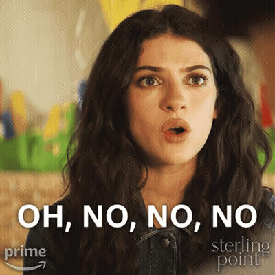 Woman Says Oh No No No In Front Of Sterling Point GIF