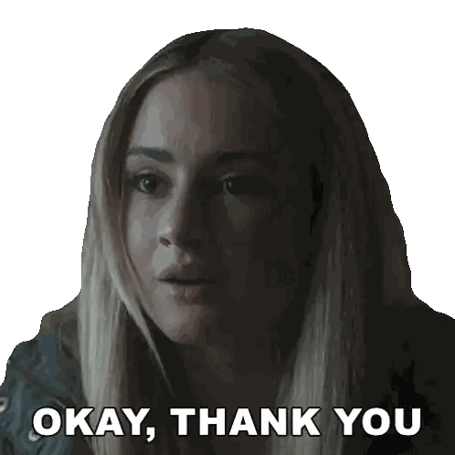 Woman Says Okay Thank You Sticker