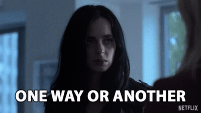 Woman Says One Way Or Another In Front Of Netflix Ad GIF