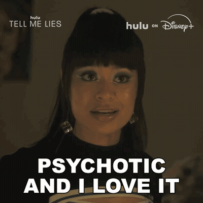 Woman Says Psychotic And I Love It Disney Logo GIF