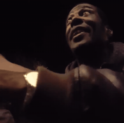 Woman Says Say Thank You Dark Room GIF