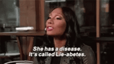 Woman Says She Has Lie-Abetes GIF