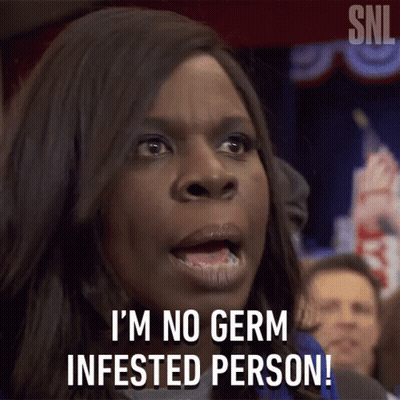 Woman Says She Is Not A Germ Infested Person GIF
