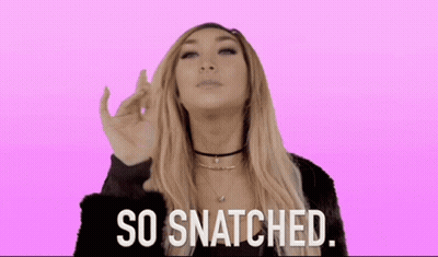 Woman Says So Snatched Funny Face GIF