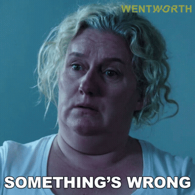 Woman Says Something Wrong In Front Of Wentworth Poster GIF
