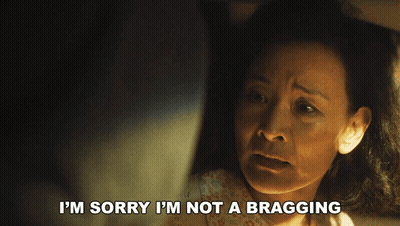 Woman Says Sorry I'm Not A Bragging GIF