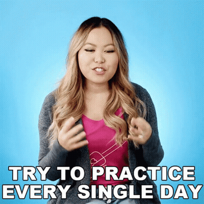 Woman Says Try To Practice Every Single Day GIF