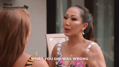 Woman Says What You Did Was Wrong Real Housewives Logo GIF
