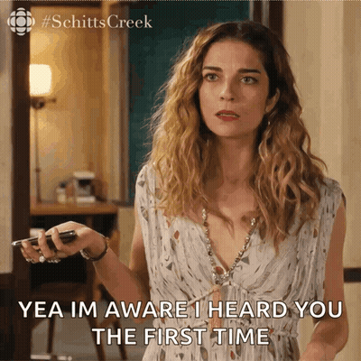 Woman Says Yea Im Aware I Heard You The First Time GIF
