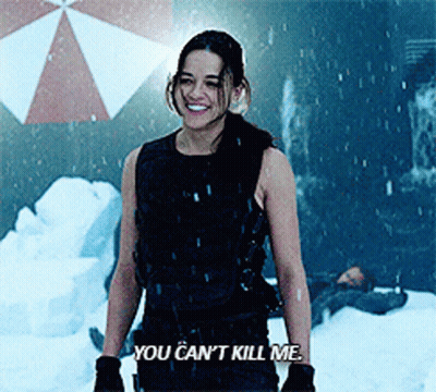Woman Says You Can't Kill Me In Snowy Scene GIF