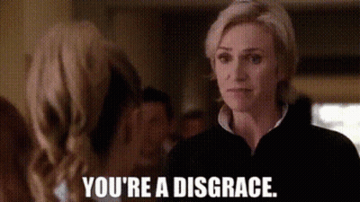 Woman Says You're A Disgrace To Group GIF