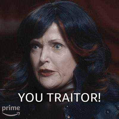 Woman Says You Traitor In Front Of Prime Logo GIF