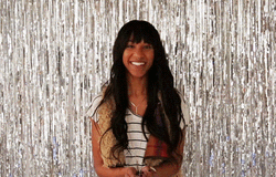 Woman Scattering Falling Confetti GIF