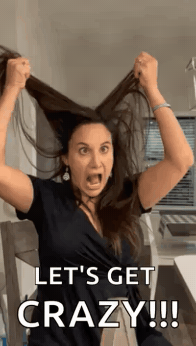 Woman Screaming And Holding Hair GIF