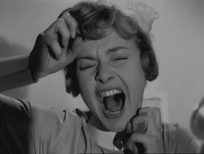 Woman Screaming Black And White Photo GIF