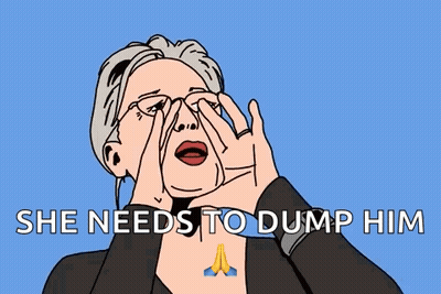 Woman Screaming Dump Him GIF