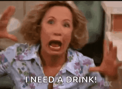 Woman Screaming Holding Beer Saying I Need A Drink GIF