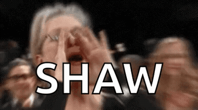 Woman Screaming In Front Of Crowd Saying Shaw GIF