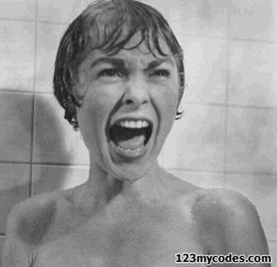 Woman Screaming In Shower GIF