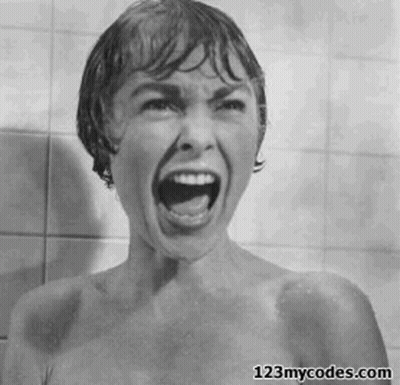 Woman Screaming In Shower GIF