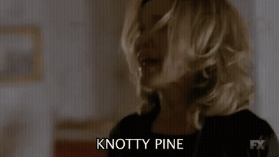 Woman Screaming Knotty Pine GIF