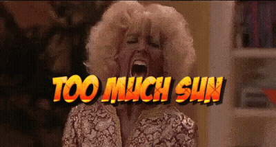 Woman Screaming Too Much Sun GIF
