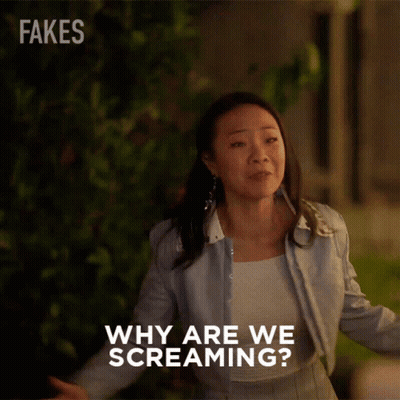 Woman Screaming Wearing Fakes Shirt GIF