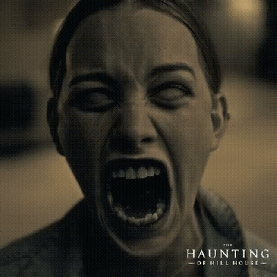 Woman Screaming Wide Open Mouth Eyes Closed GIF