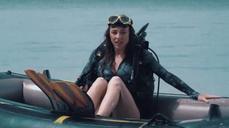 Woman Scuba Diving GIF
